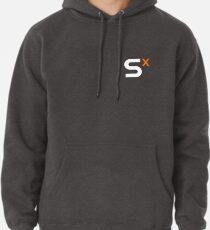 S ^ X Kleines weißes Logo Hoodie