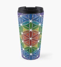 Rainbow Flower of Life Travel Mug
