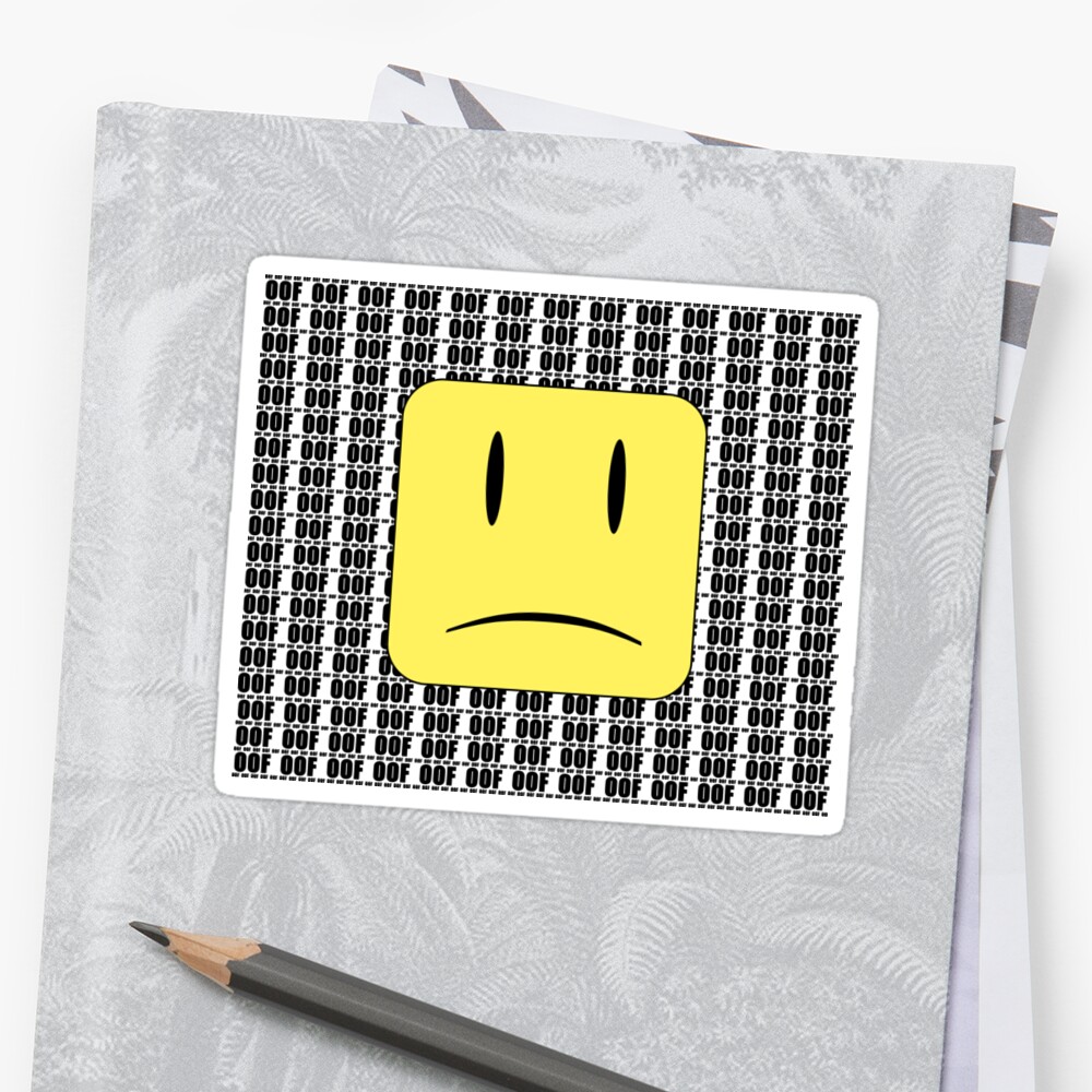 roblox oof metal print by leo redbubble