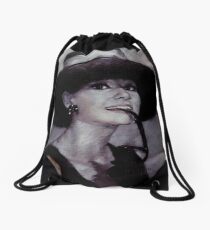 Audrey Hepburn Drawstring Bag