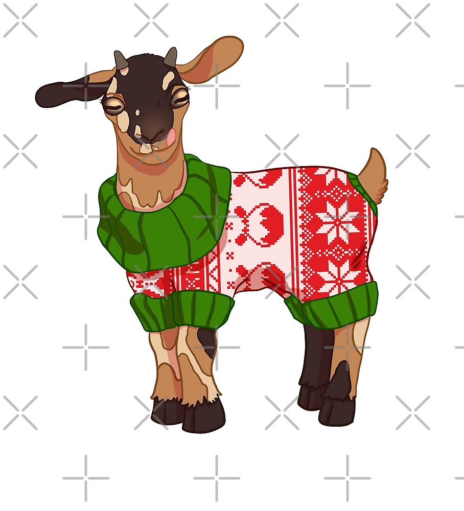 christmas goat sweater