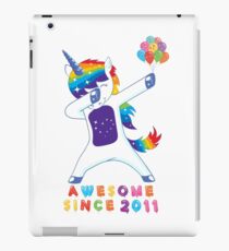 Kids Awesome Since 2011 8th Birthday Kids Unicorn T-Shirt iPad Case/Skin