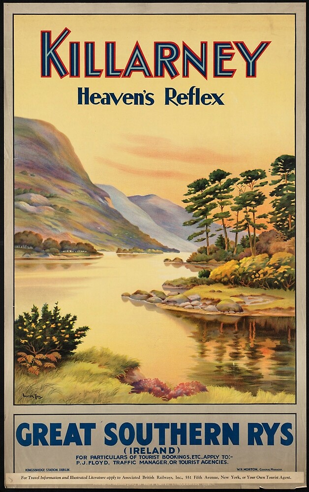 killarney ireland travel posters