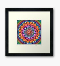 Lotus Rainbow Mandala Framed Print