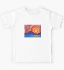 Elegant Sunset over Mountains Kids Tee