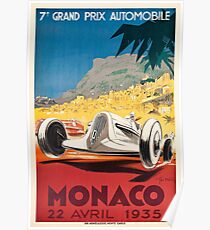 Monaco Grand Prix 1935 Poster
