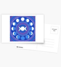 Moon Cycle Mandala Postkarten