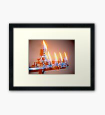 Hanukkah Candles Glow Framed Print