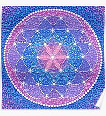 Starry Flower of Life Poster