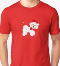 Bichon Frise Santa Hat Unisex T-Shirt