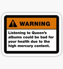 Queen band Albums Warning sign Sticker