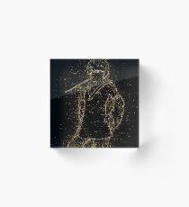 Moe moet cute golden ornament Gold Acrylic Block