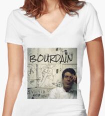 Thank you, Anthony Bourdain Women's Fitted V-Neck T-Shirt