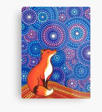 Star Gazing Fox Metal Print