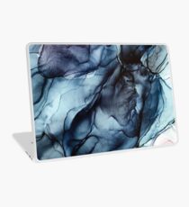 Blush and Darkness Abstract Alcohol Ink Painting Laptop Skin