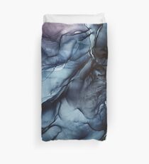 Blush and Darkness Abstract Alcohol Ink Painting Duvet Cover