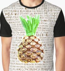 Psych Burton Guster Nicknames - Television Show Pineapple Room Decorative TV Pop Culture Humor Lime Neon Brown Graphic T-Shirt