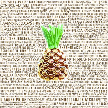 Artwork thumbnail, Psych Burton Guster Nicknames - Television Show Pineapple Room Decorative TV Pop Culture Humor Lime Neon Brown by CanisPicta