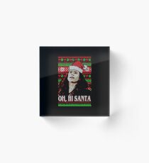 hi santa The Disaster Artist ugly sweater Acrylic Block