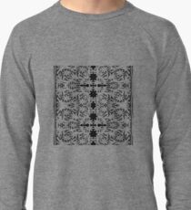 #Motif, #Visual, #arts, #Crochet #Antique #vintage #weaving #lace #patterns #pattern #decoration #ornate #abstract #art #textile #flower #repetition #design #gray #blackandwhite #monochrome Lightweight Sweatshirt