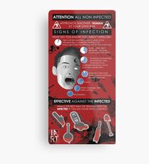 Zombie Infographic Metal Print