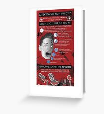 Zombie Infographic Greeting Card