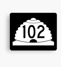 Utah State Route SR-102 | United States Highway Shield Sign Canvas Print