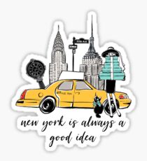 New Yorker Mädchen Sticker