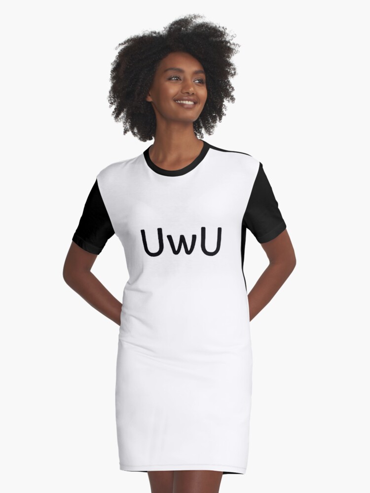 Uwu Happy Senpai Anime Face Emoticon Funny Text Meme Emoji Graphic T