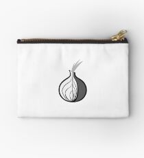 Tor Onion logo in black & white Studio Pouch