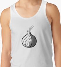 Tor Onion logo in black & white Tank Top