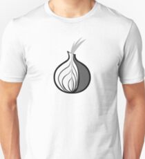 Tor Onion logo in black & white Unisex T-Shirt