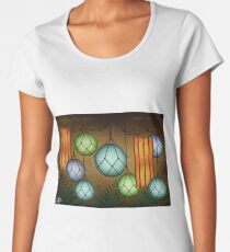 Camiseta premium de cuello ancho Luces tiki
