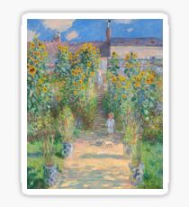 Claude Monet, The Artist's Garden at Vétheuil, 1881 Painting Sticker