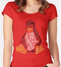 Tux Typo Women's Fitted Scoop T-Shirt