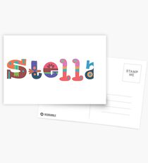 Female Names | Funky Series : Stella Postcards