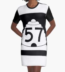 Utah State Route SR-57 | United States Highway Shield Sign Graphic T-Shirt Dress