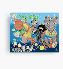 the koi the crow and elephant shaman Canvas Print