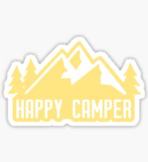 Happy Camper (yellow mountains) Sticker