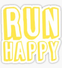 Run Happy (gelb) Sticker