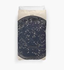Antike Karte des Nachthimmels, Astronomie des 19. Jahrhunderts Bettbezug