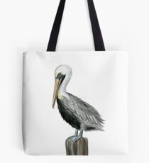 Watercolor Pelican Tote Bag