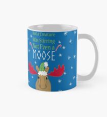 Christmas Candy Cane Moose Mug