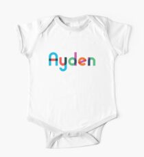 Male Names | CMYK Series : Ayden One Piece - Short Sleeve