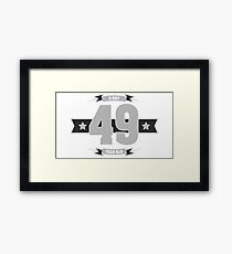 B-day 49 (Light&Darkgrey) Framed Print