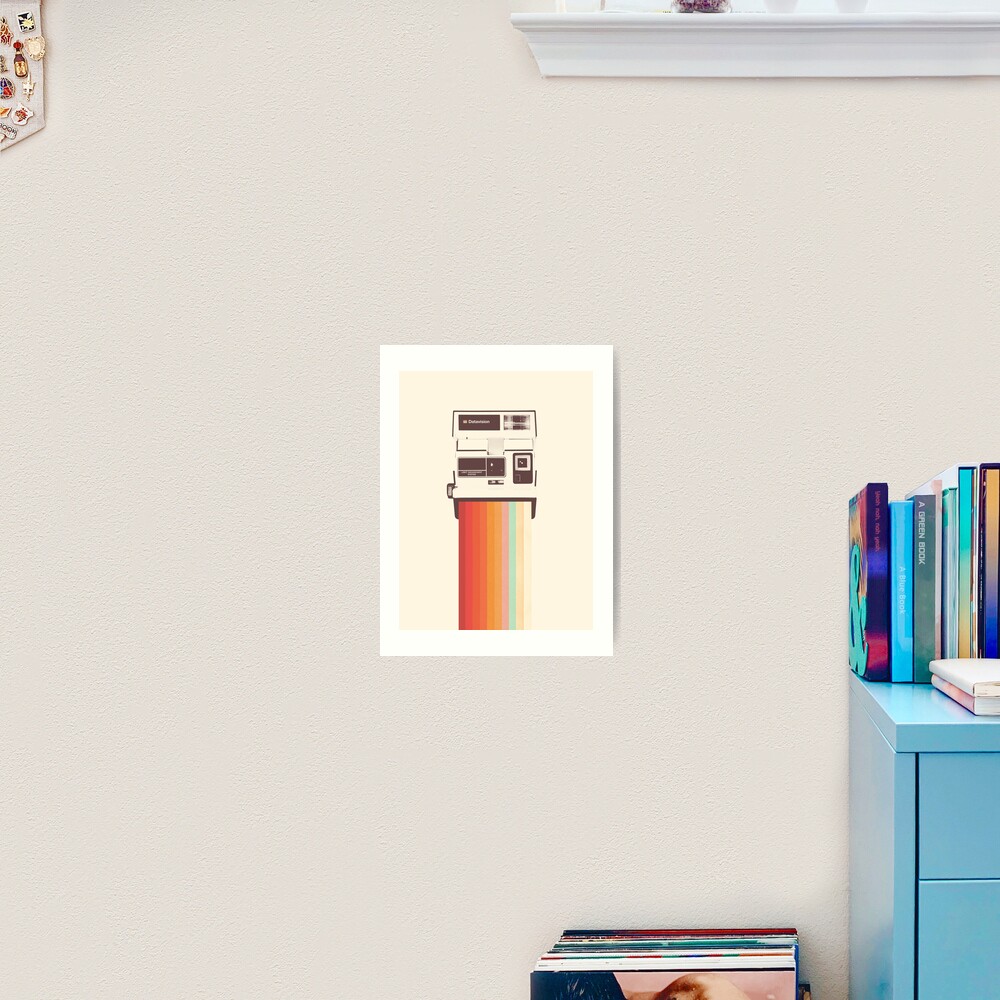 Instant Camera Rainbow Art Print
