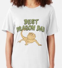 Best Dragon Dad - Funny Reptile Gift Slim Fit T-Shirt