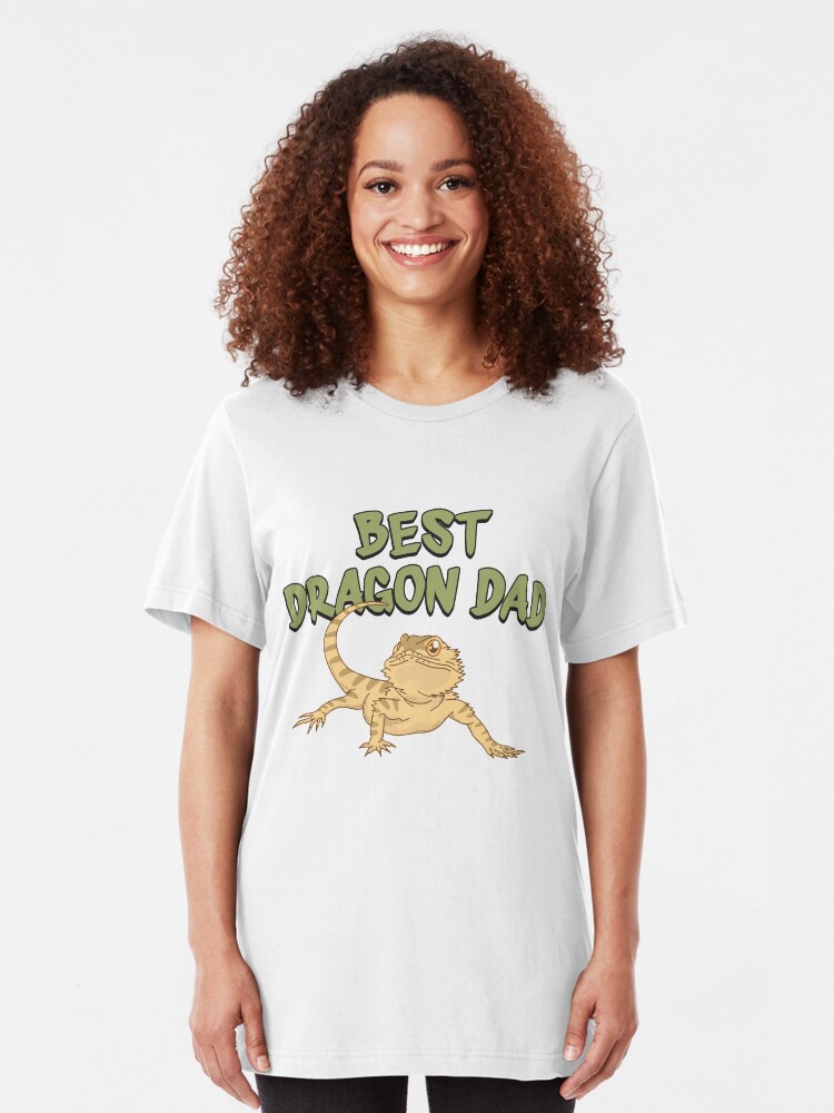 Alternative Ansicht von Best Dragon Dad - Funny Reptile Gift Slim Fit T-Shirt