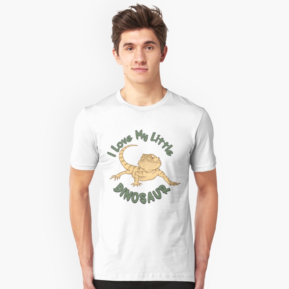 I Love My Little Dinosaur - Funny Reptile Gift Slim Fit T-Shirt