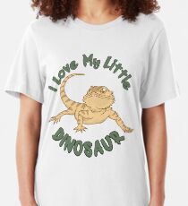 I Love My Little Dinosaur - Funny Reptile Gift Slim Fit T-Shirt